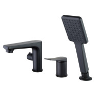Смеситель на борт ванны Lemark Bronx LM3745BL чёрный матовый