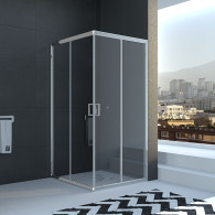 Душевой угол Veconi Rovigo RV-11, 800x800x1950, хром, стекло прозрачное