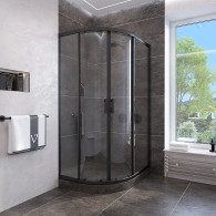 Душевой угол Veconi Rovigo RV-107B, 900x900x1900, черный, стекло прозрачное Душевой угол Veconi Rovigo RV-107B, 900x900x1900, черный, стекло прозрачное