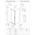 Душевой угол Veconi Rovigo RV-070G, 1400х900х1950, брашированное золото, стекло прозрачное