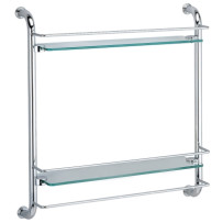 Полка 2-х уровневая WasserKraft K-2022 (стекло)