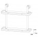 Полка с ограничителем 40 см двойная (стекло) FBS VIZOVICE VIZ 063