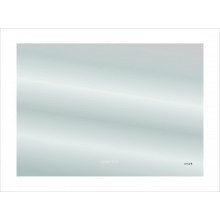 Зеркало для ванной LED DESIGN PRO 060 80 часы с подсветкой с антизапотевателем прямоугольное 