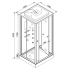 Душевая кабина DTO 100x100 V1015 стекло прозрачное, профиль хром