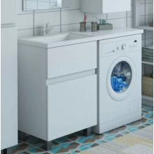 Тумба с раковиной под стиральную машину Эстет Dallas Luxe 100 напольная, 2 ящика L