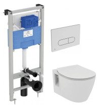 Инсталляция с унитазом Ideal Standard Connect PR211601 унитаз rimless + инсталляция пневмо 3 в 1