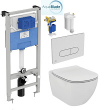 Инсталляция с унитазом Ideal Standard Tesi R029901 с кнопкой смыва 5 в 1