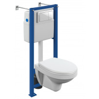 Инсталляция с унитазом DELFI TPL инсталляция VECTOR кнопка ENTER пластик белый