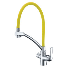 Смеситель Lemark Comfort LM3070C-yellow для кухонной мойки с подключением к фильтру для питьевой воды