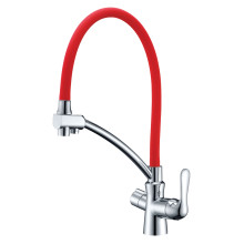 Смеситель Lemark Comfort LM3070C-red для кухонной мойки с подключением к фильтру для питьевой воды