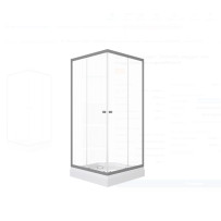 Душевое ограждение Triton Вента Графит  100х100 низкий поддон