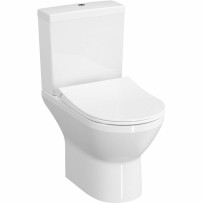 Комплект напольного безободкового унитаза Integra Round Open-Back с тонким сиденьем микролифт
