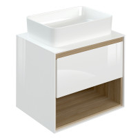 Тумба под раковину подвесная LOUNA 60 со столешницей 