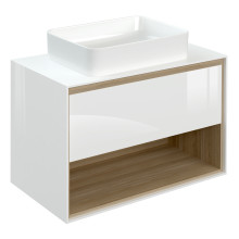 Тумба под раковину подвесная LOUNA 80 со столешницей