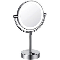 Косметическое зеркало Wasserkraft K-1005 двухстороннее, с подсветкой