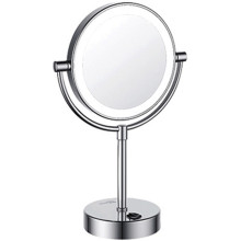 Косметическое зеркало Wasserkraft K-1005 двухстороннее, с подсветкой