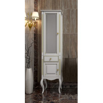 Пенал-шкаф Opadiris Лаура 45 L белый золотая патина