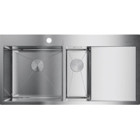 Мойка из нержавейки Omoikiri Akisame 100-2-IN-L нержавеющая сталь 4973544