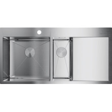 Мойка из нержавейки Omoikiri Akisame 100-2-IN-L нержавеющая сталь 4973544