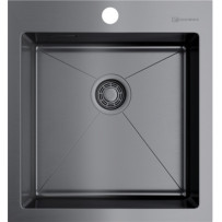 Мойка из нержавейки Omoikiri Akisame 46-GM вороненая сталь 4973095