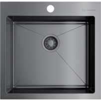 Мойка из нержавейки Omoikiri Akisame 51-GM вороненая сталь 4973440