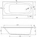 Акриловая ванна Cezares Eco 150x70