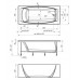 Акриловая ванна Marka One PRAGMATIKA 173-155x75