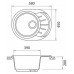 Мойка кухонная GranFest Rondo GF-R580L черный