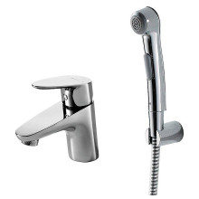 Смеситель для раковины с гигиеническим душем Bravat Drop F14898C-2