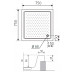Душевой поддон Novellini Olympic 75x75 см полувстраиваемый