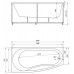 Акриловая ванна Акватек Пандора 160х75 L