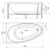 Акриловая ванна Радомир Орсини 160х90 левая