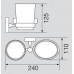 Стакан настенный двойной Veragio Stanford VR.STD-7742.CR